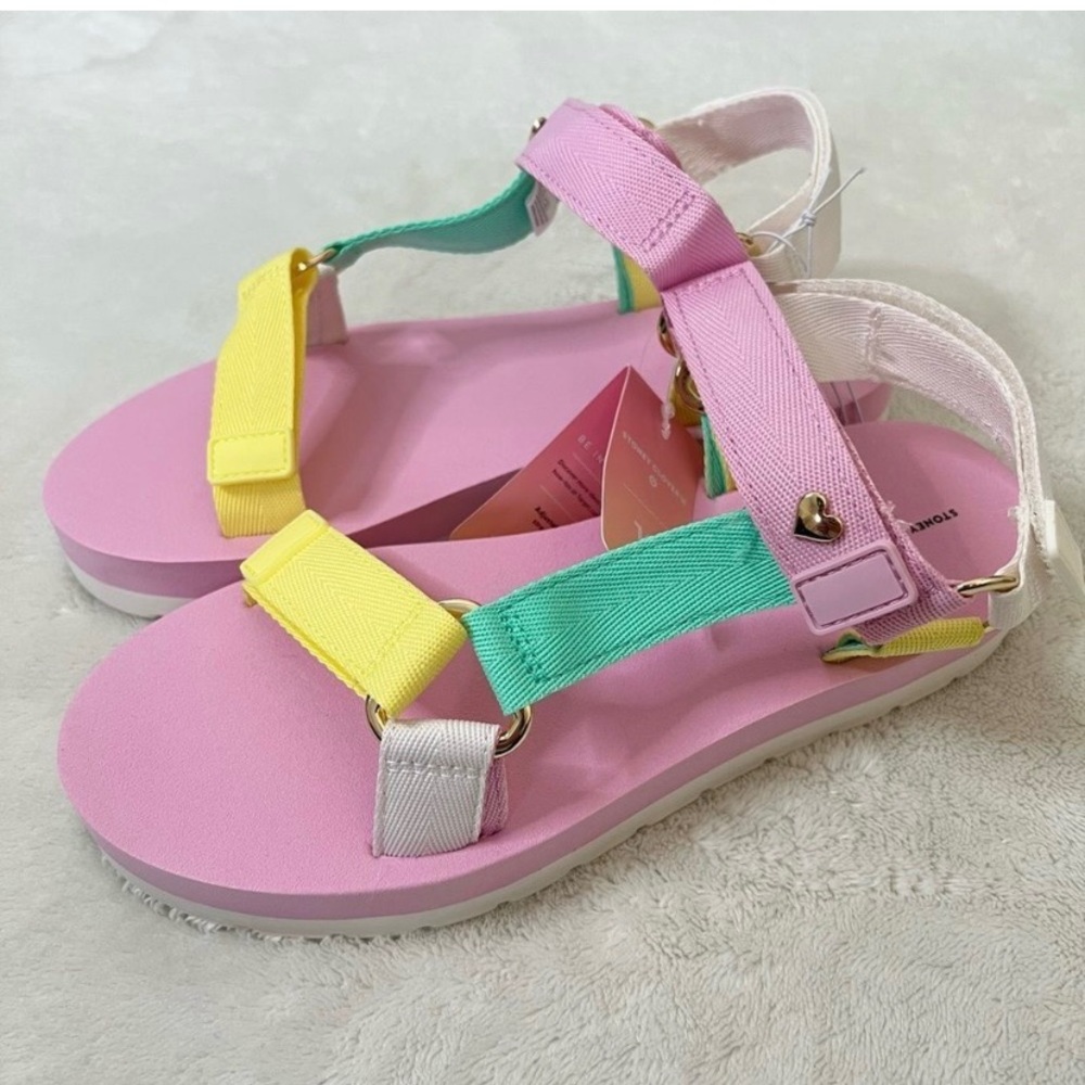 Stoney Clover pastel color block sandals 9